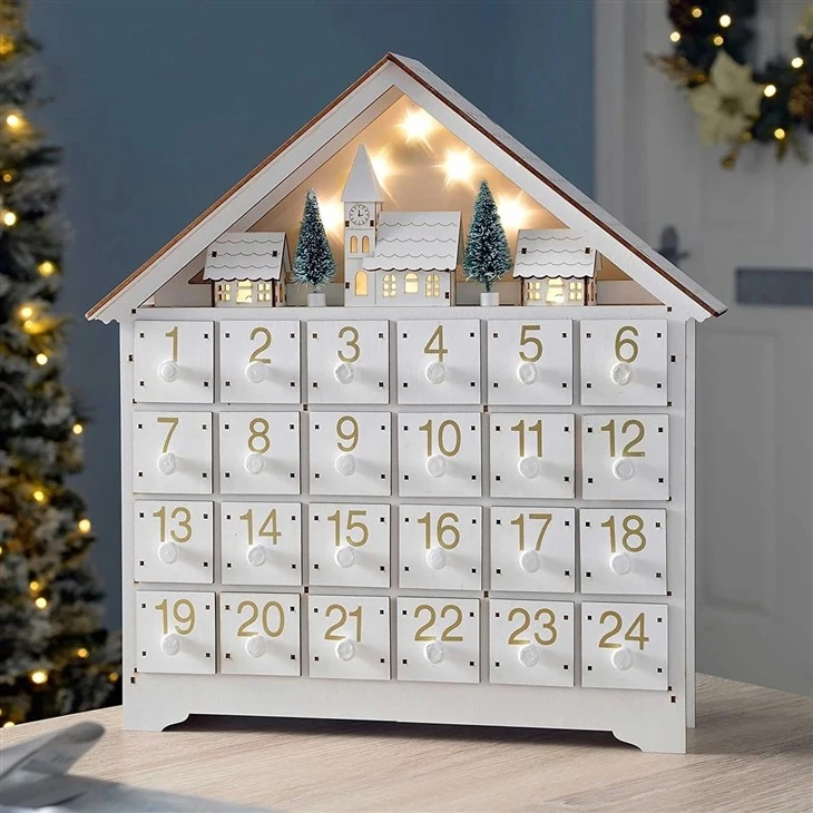 Kalendar Kedatangan DIY Kayu