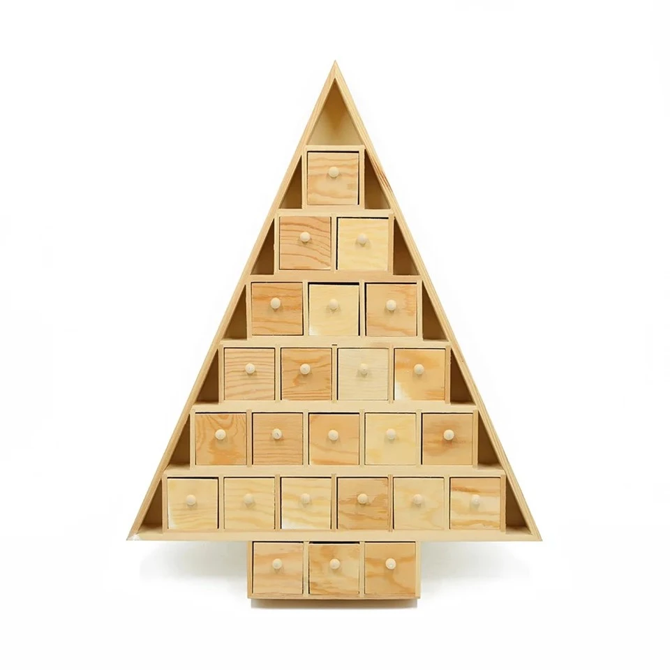 Kalendar Advent Yang Belum Selesai Dengan 24 Laci