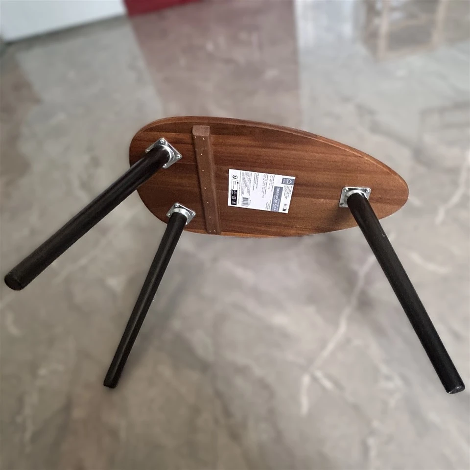 Wooden Dining Table With Three Legs