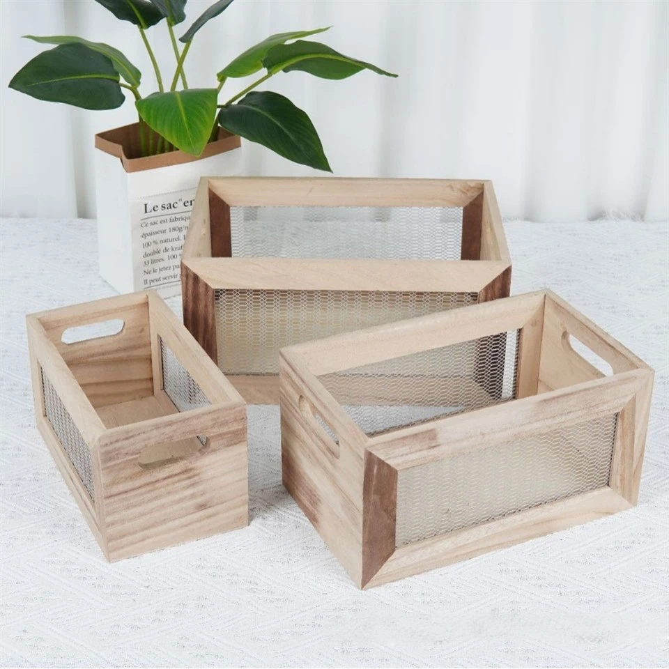 Set kayu tiga bakul